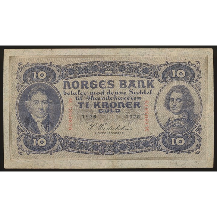10 Kroner 1926 M Kv 1/1-