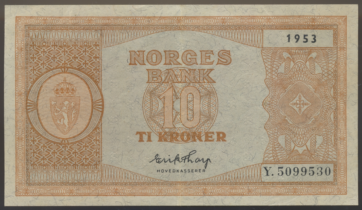 10 Kroner 1953 Y Kv 1+
