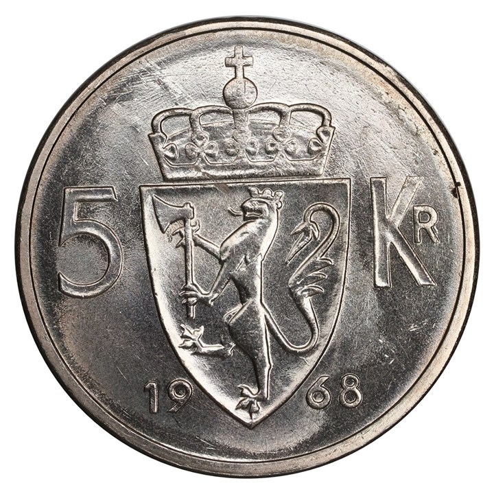5 Kroner 1968 Kv 0 a