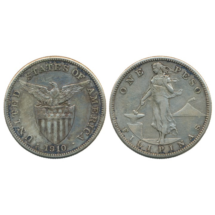 US. Philippines Peso 1910 S XF