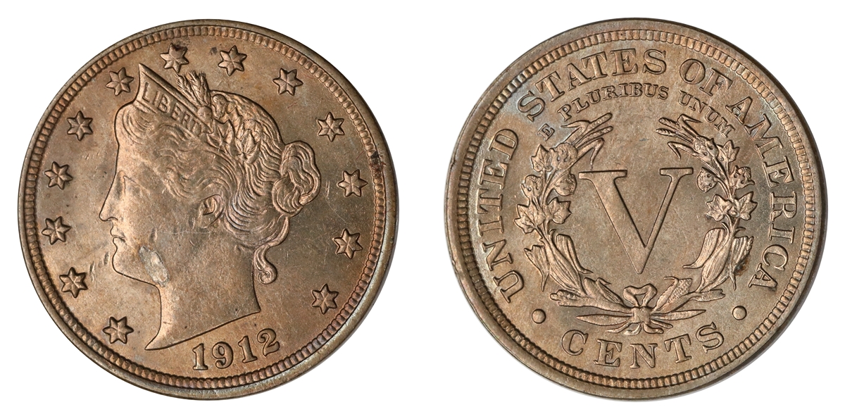 USA 5 Cents 1912 UNC