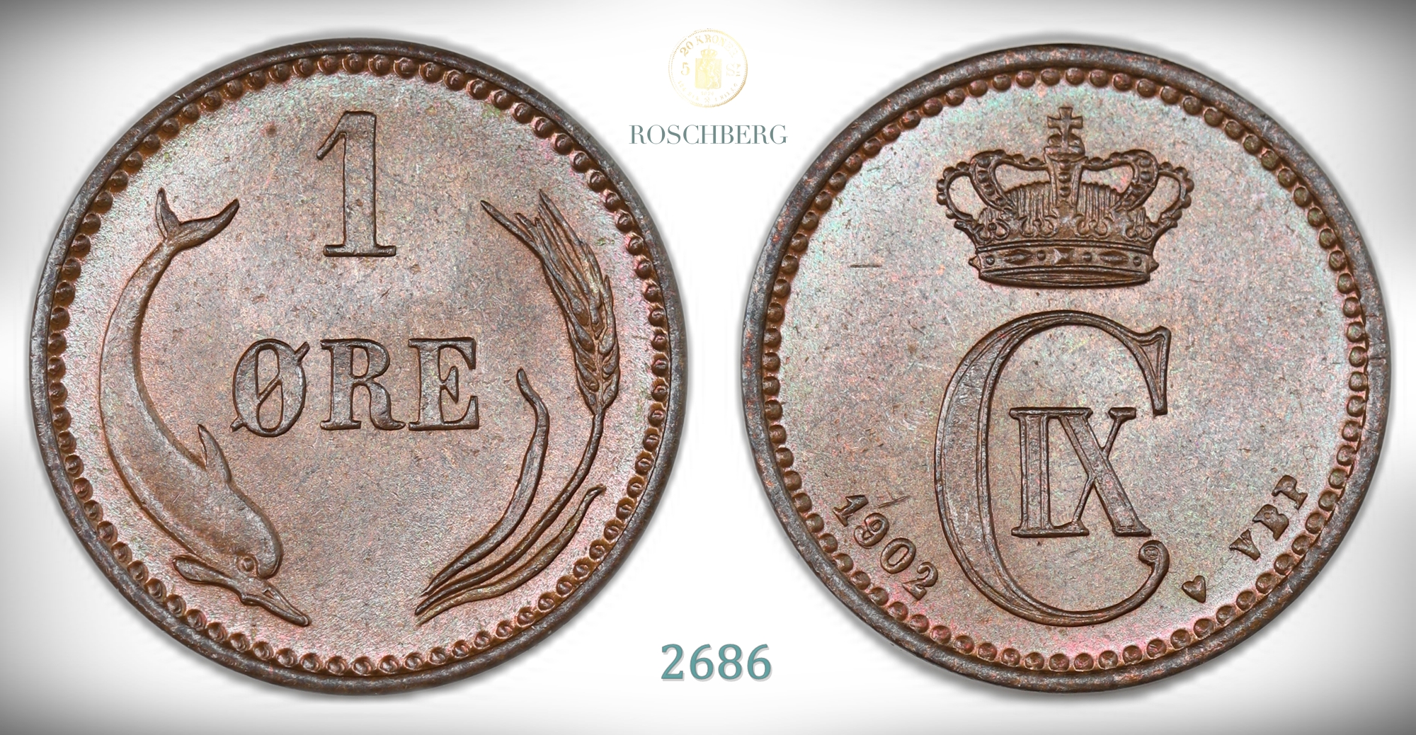 Danmark 1 Øre 1902  Kv: 0