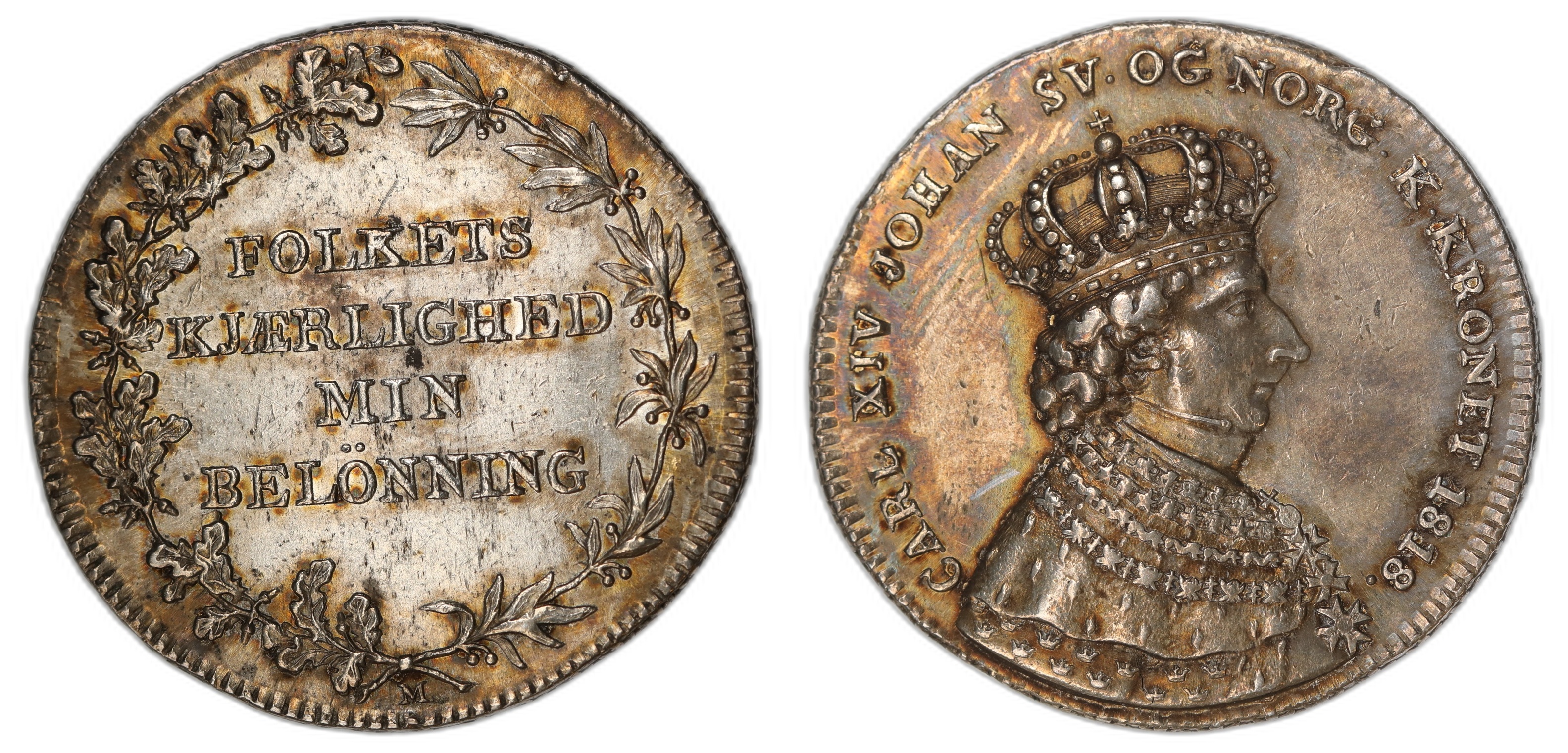 Norge Kastpenning 1818 Kv: 01