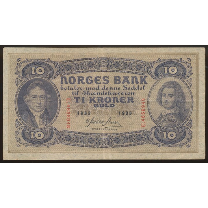 10 Kroner 1935 U Kv 1