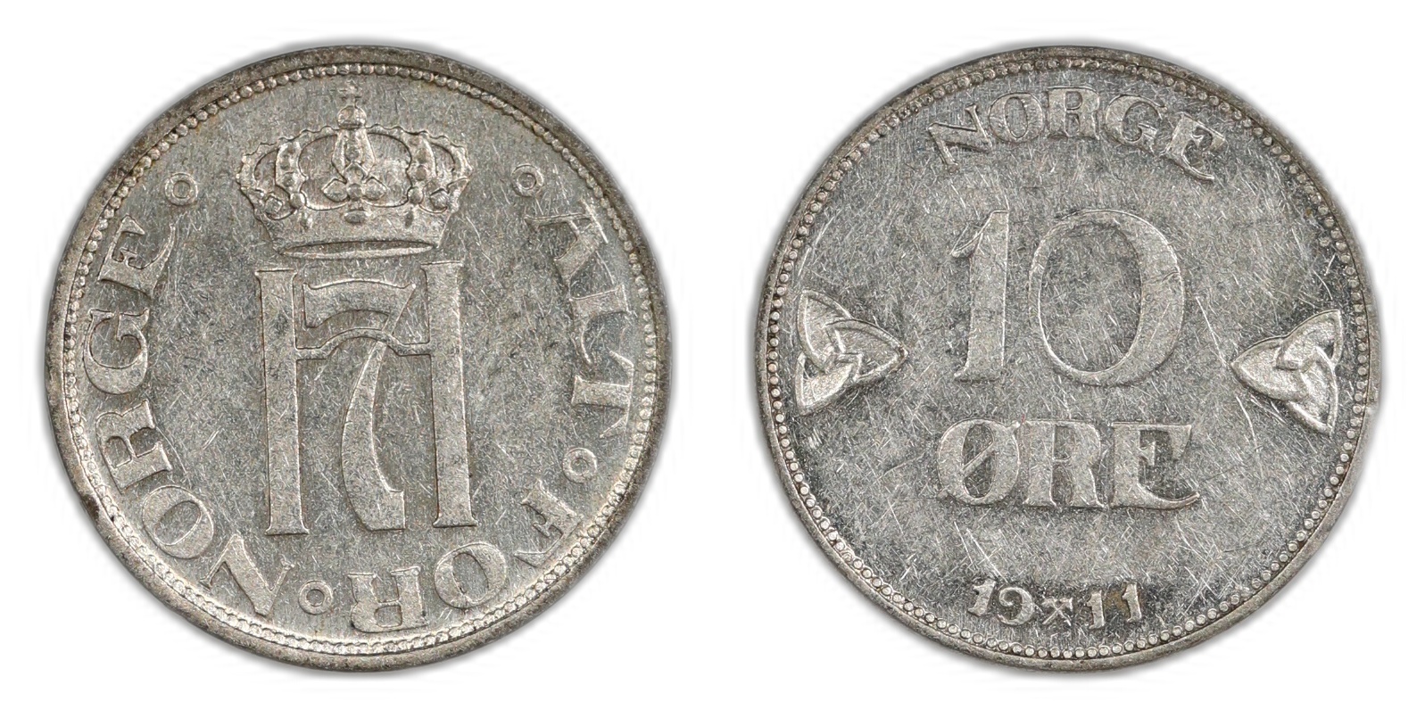 Norge 10 Øre 1911 Kv: 01