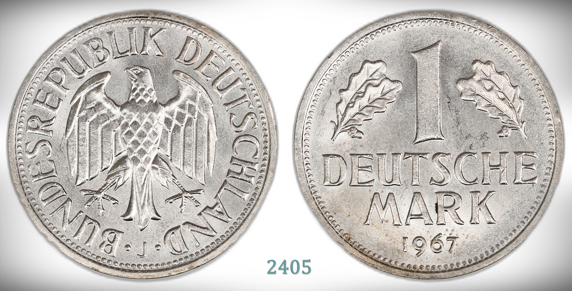 Germany 1 Mark 1967-J  Kv: UNC