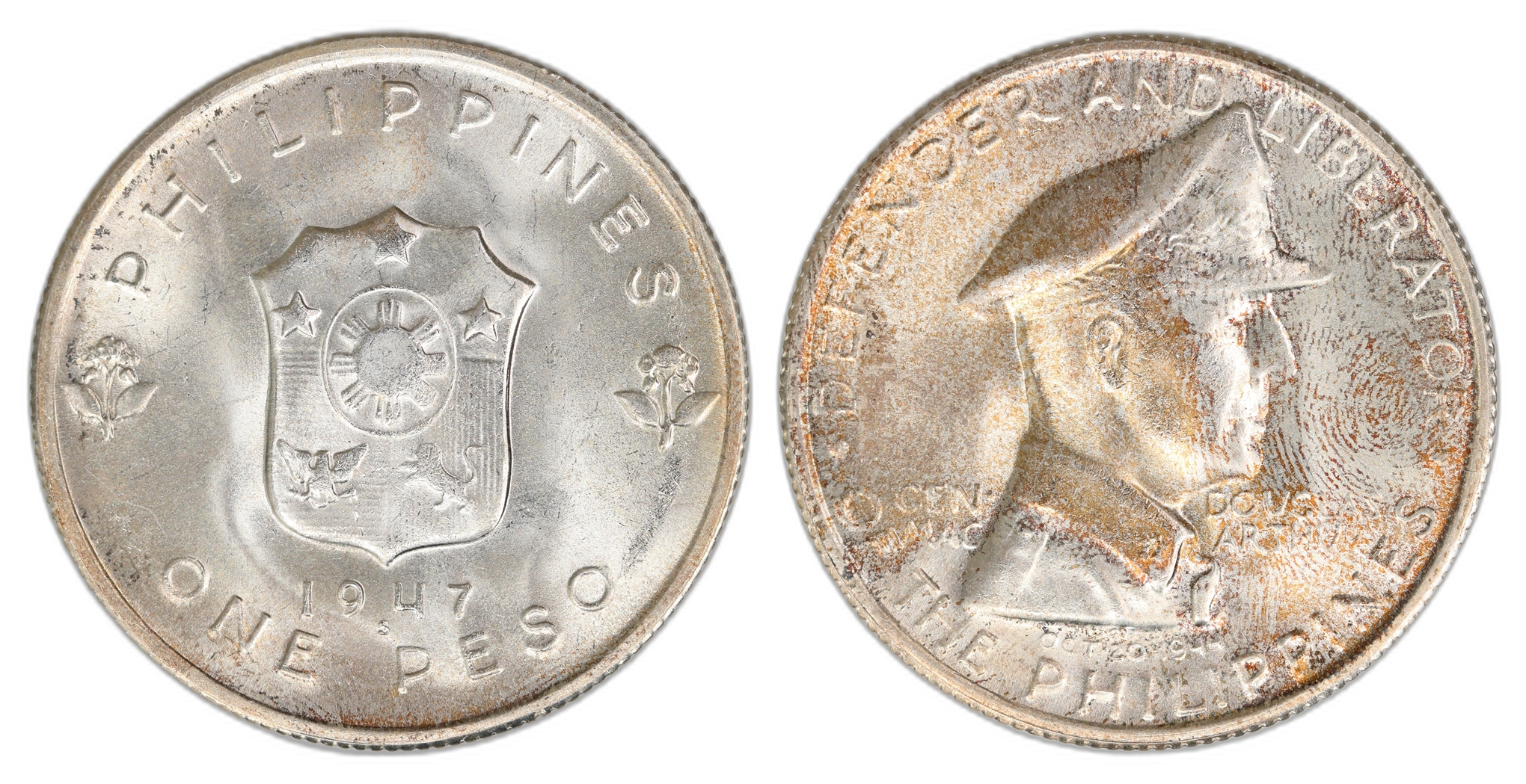 Philippines Peso 1947-S MacArthur Kv: UNC