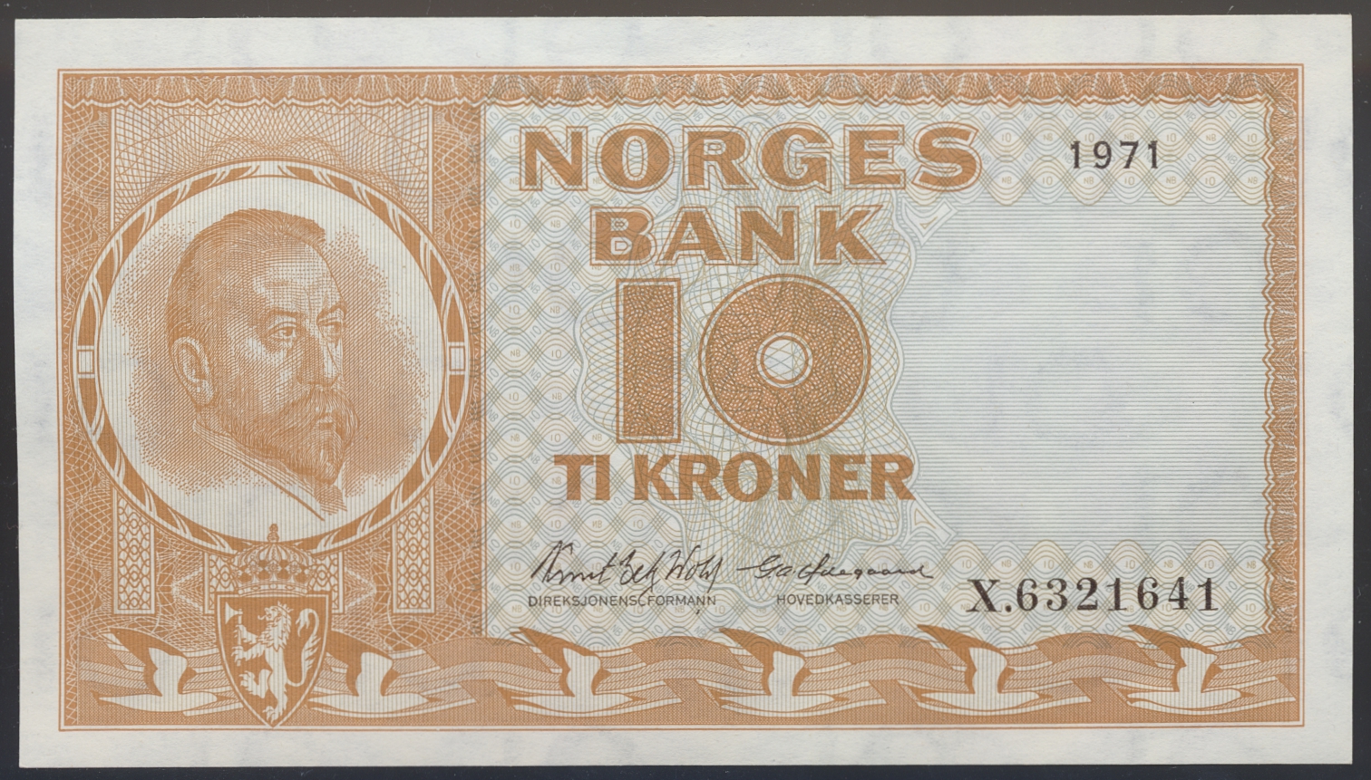 10 Kroner 1971 X Erstatning Kv 0