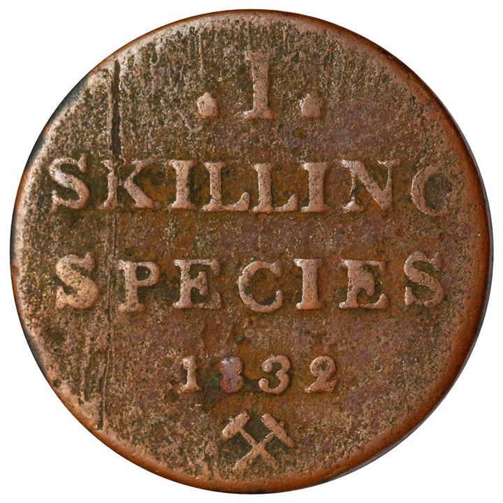 1 Skilling 1832 Kv 1-