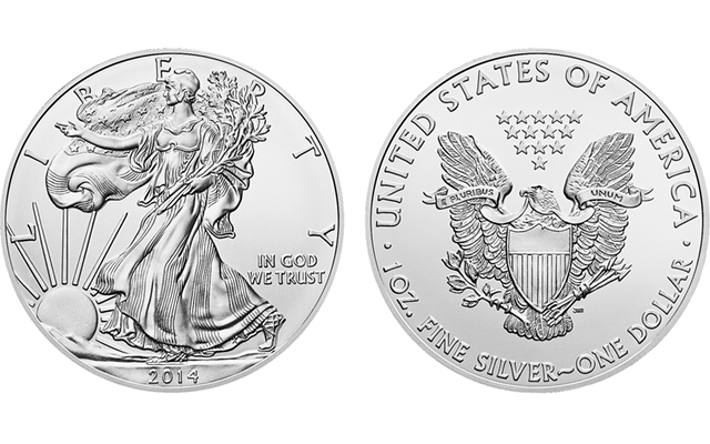 USA Silver Eagle 2014 1 Oz sølv Tube a` 20 Stk