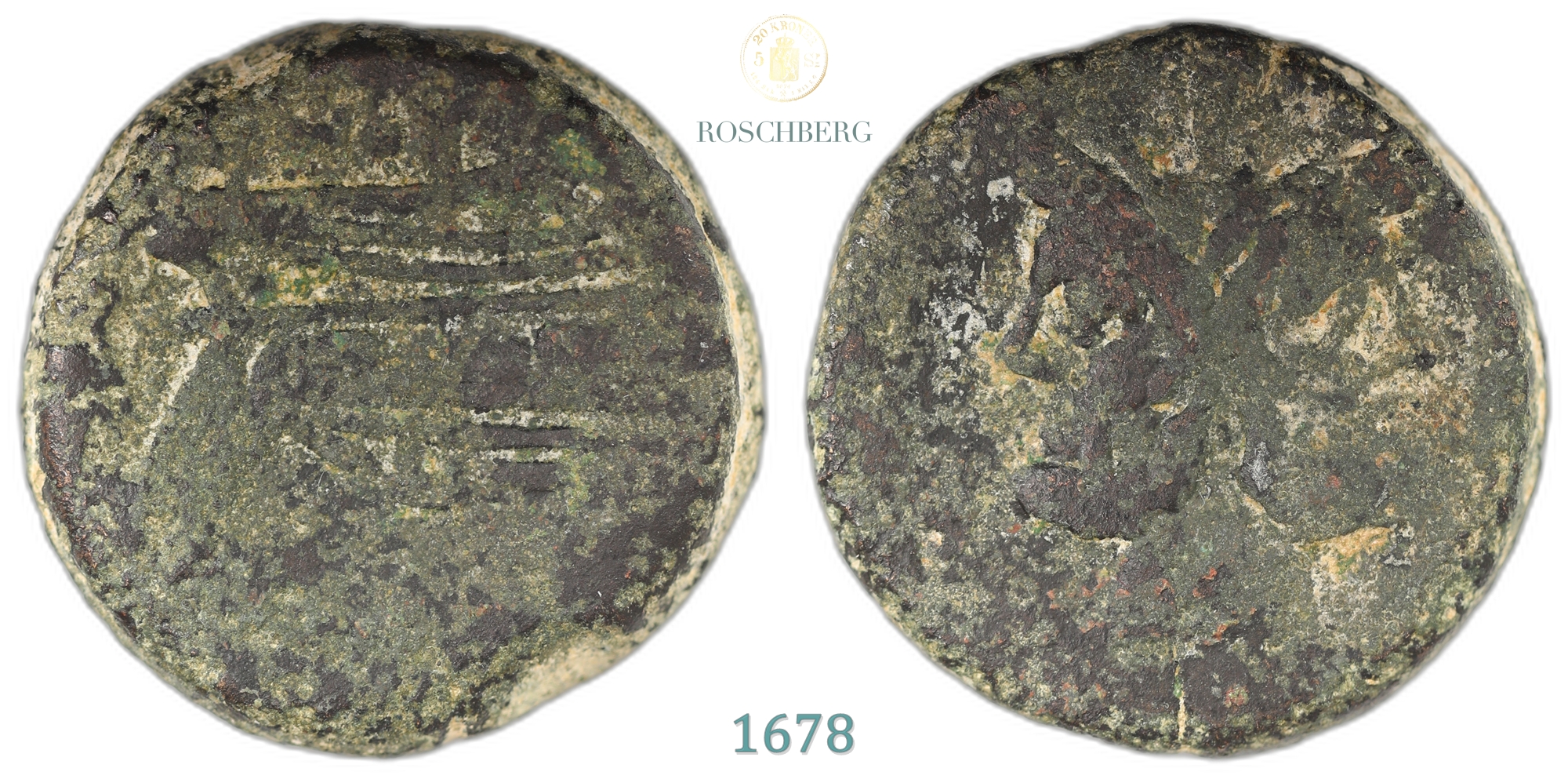 Roman Republic Ae As 187-175 BC  Kv: VG