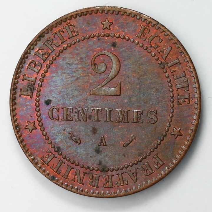 Frankrike 2 Centimes 1895 A Kv 0