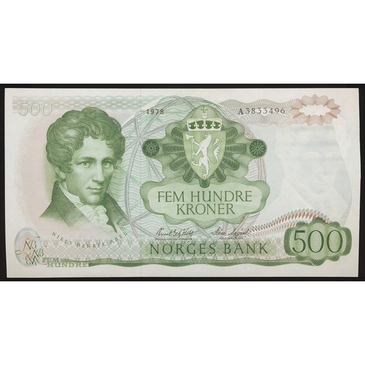 500 Kroner 1978 Kv 0, skjevt beskåret