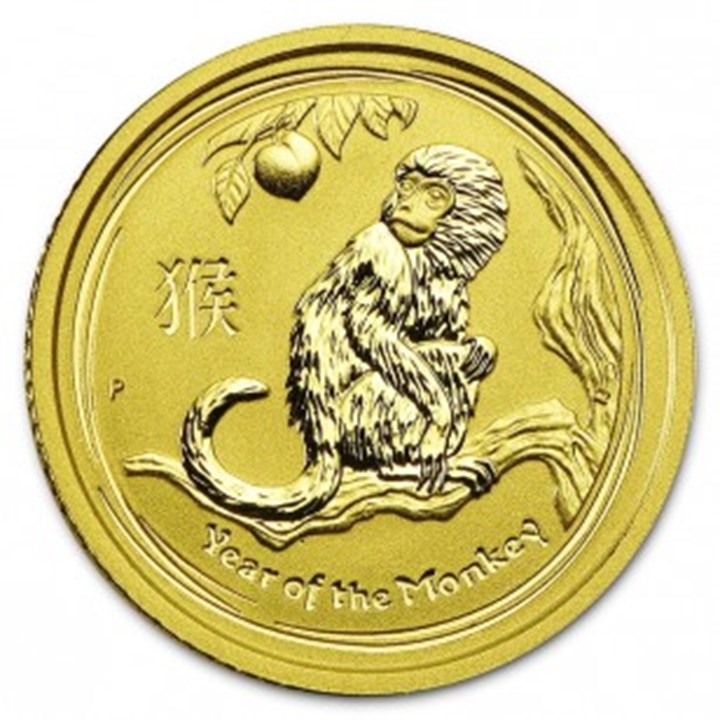 Australia 15 Dollars 2016 Year of the Monkey 1/10 Oz BU 9999