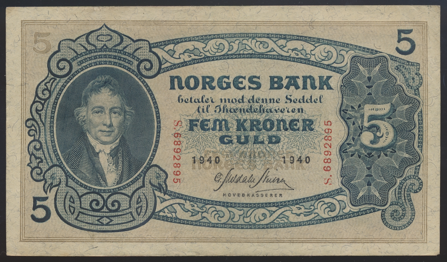 5 Kroner 1940 S Kv 1+/01