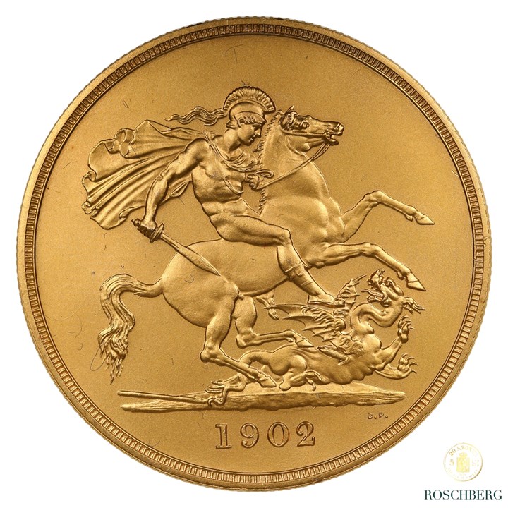 Great Britain 5 Pounds 1902 Kv NGC Proof Details Altered Surface