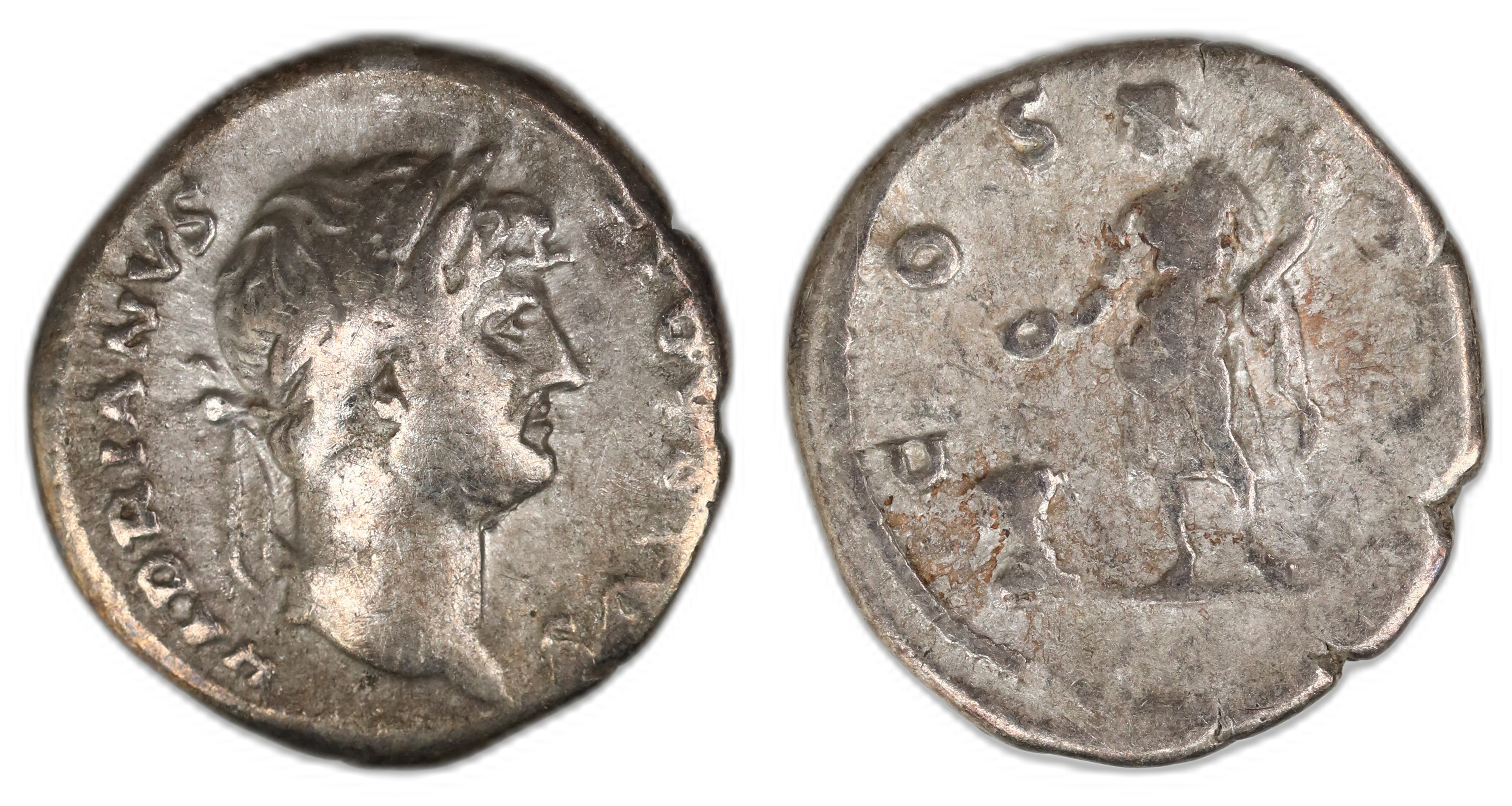 Hadrian AR Denar 117-138 Kv: VF