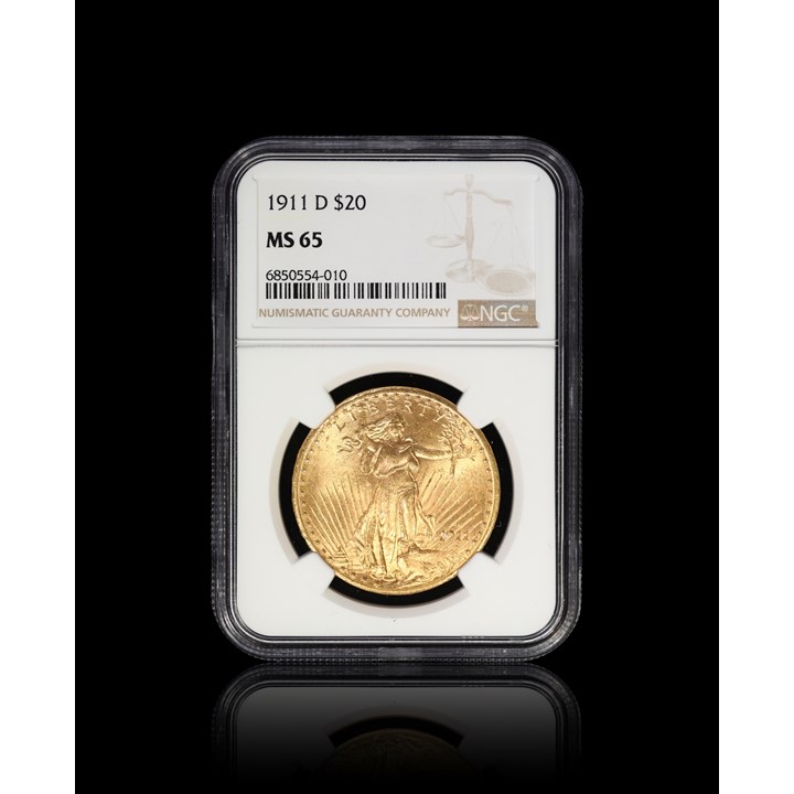 20 Dollar 1911 D St. Gaudens NGC MS65