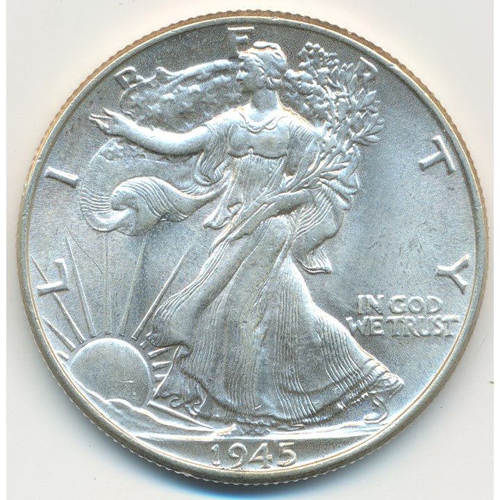 USA 1/2 Dollar 1945 Kv 0/01