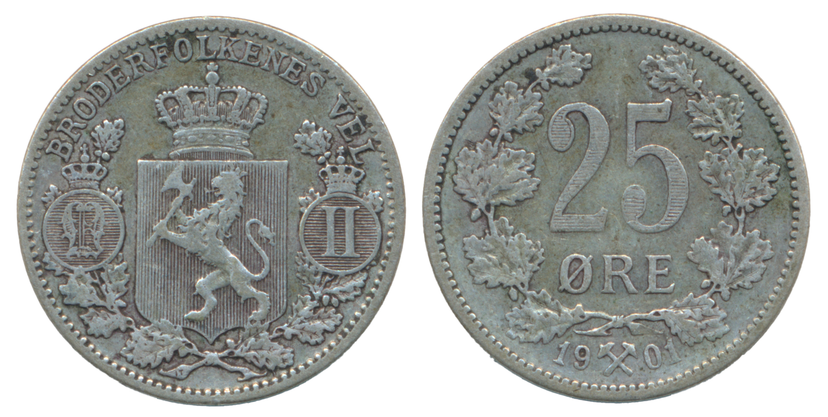 25 Øre 1901 Kv 1/1+