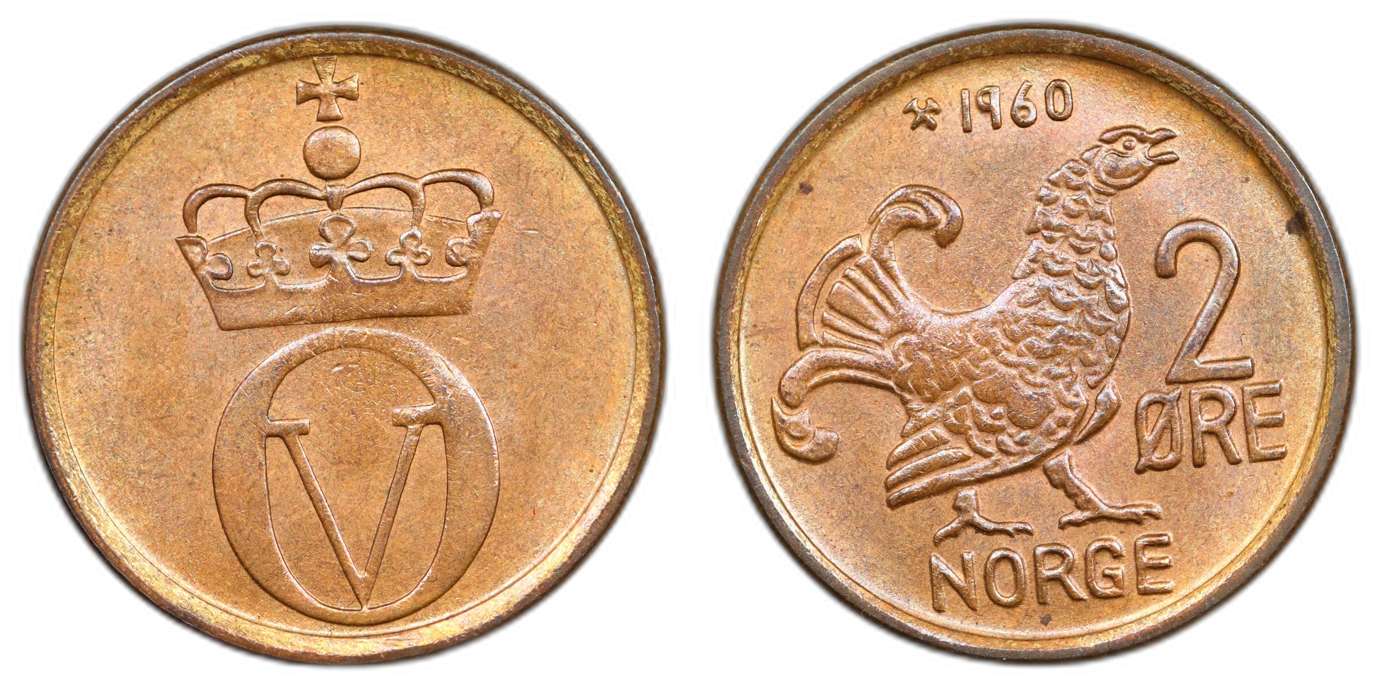 Norge 2 Øre 1960 Kv 0