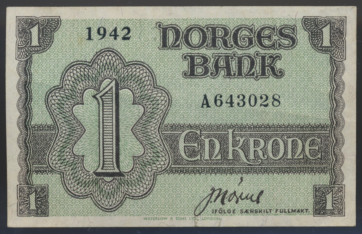 1 Krone 1942 A London Kv 1/1+