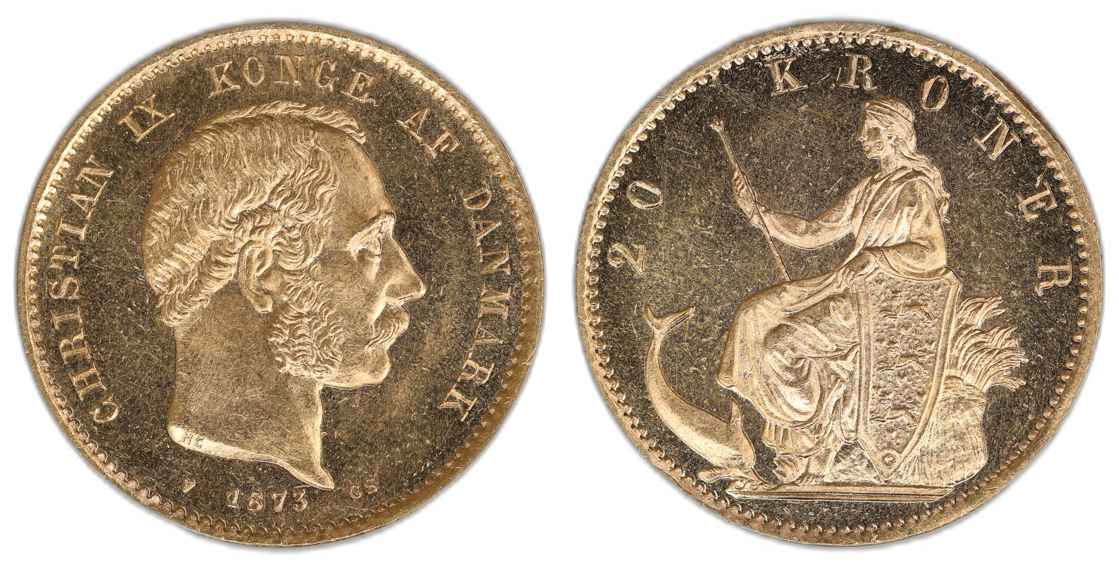 Danmark 20 Kroner 1873  Kv: 0/01