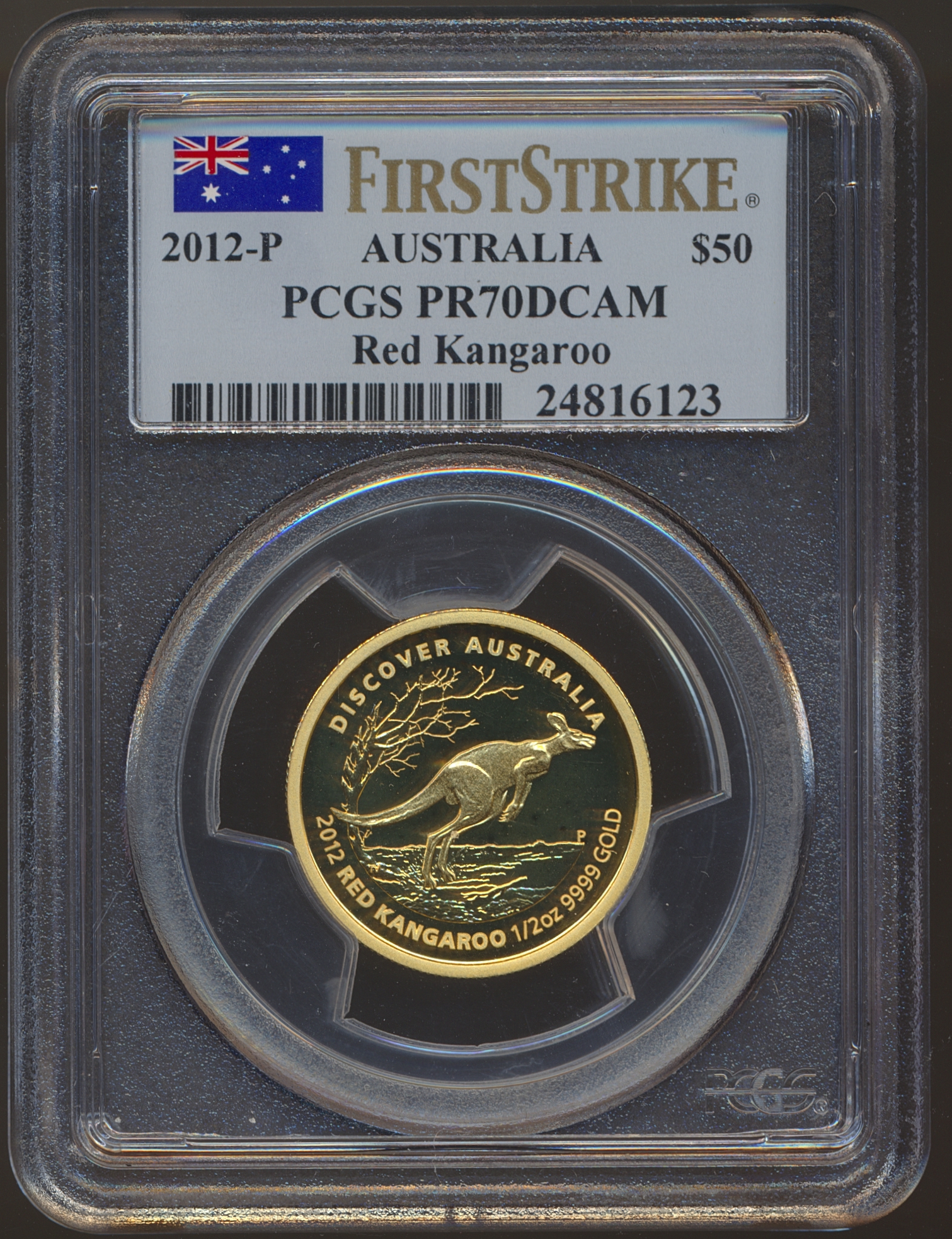 Australia Kangaroo 2012-P PCGS PR70DCAM 1/2 Oz 9999 Gull