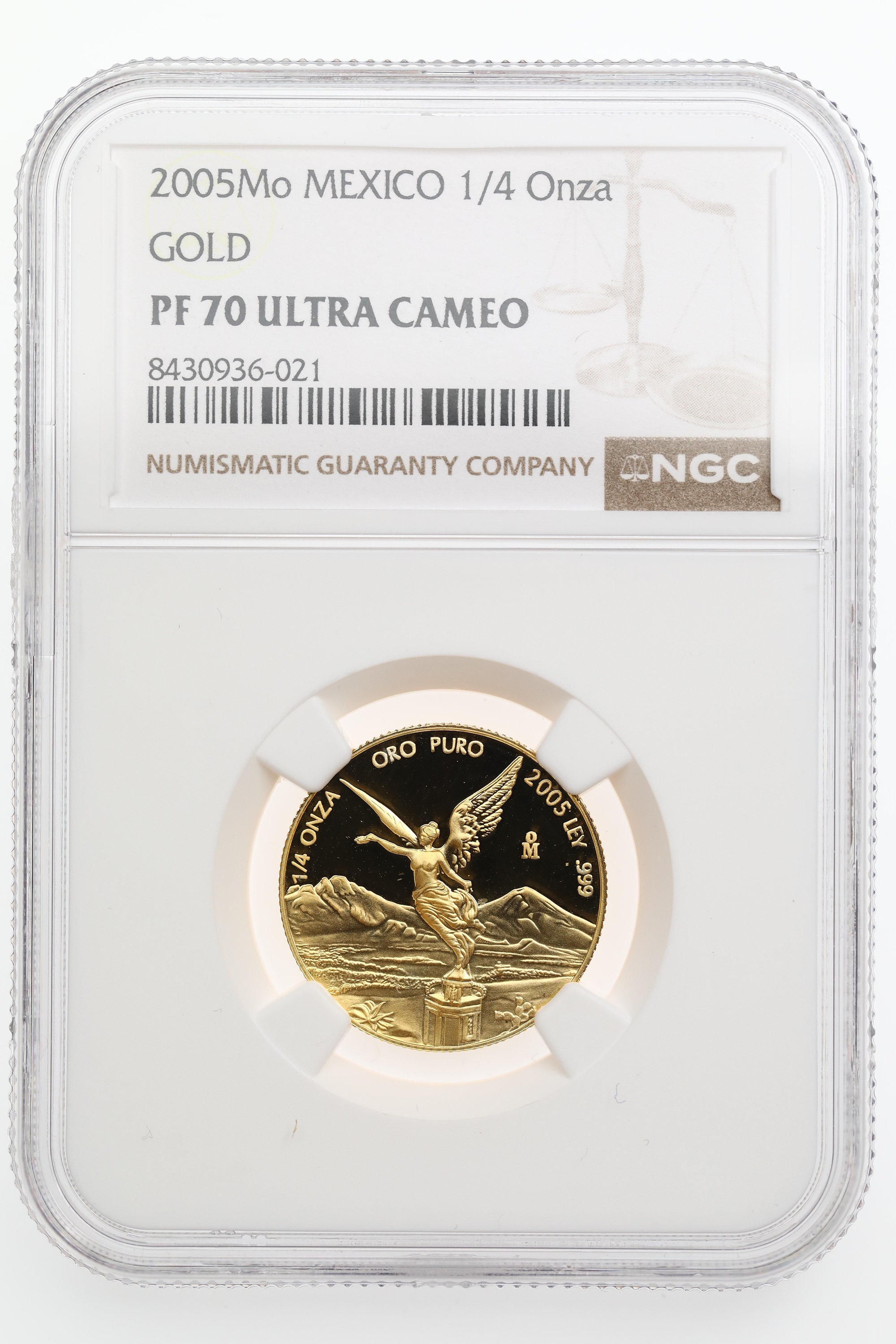 Mexico 1/4 Onza 2005Mo NGC PF70UCAM