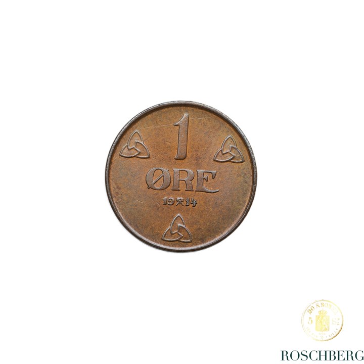 Norge 1 Øre 1914 Kv 0/01