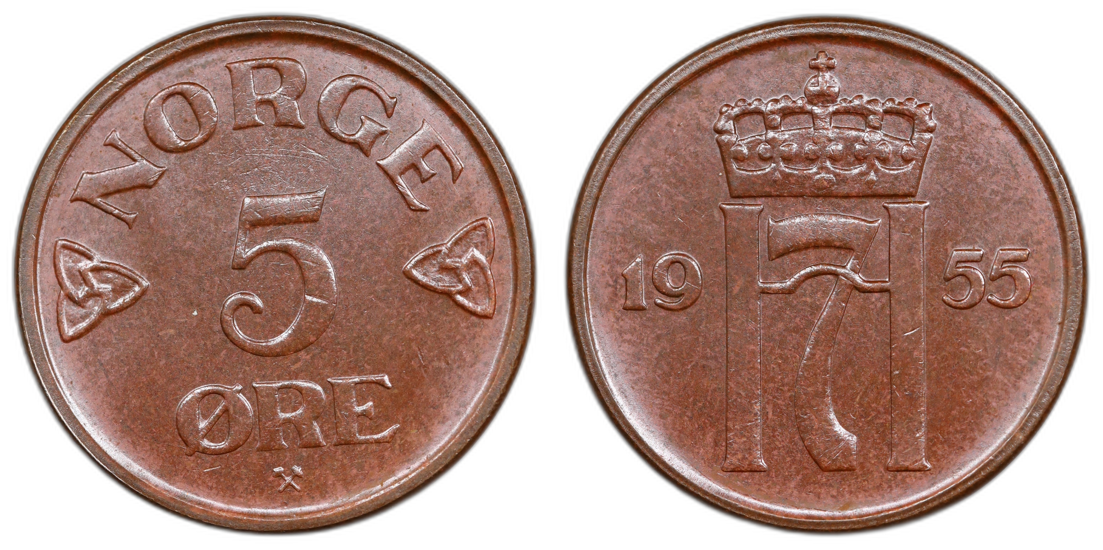 Norge 5 Øre 1955 Kv: 0