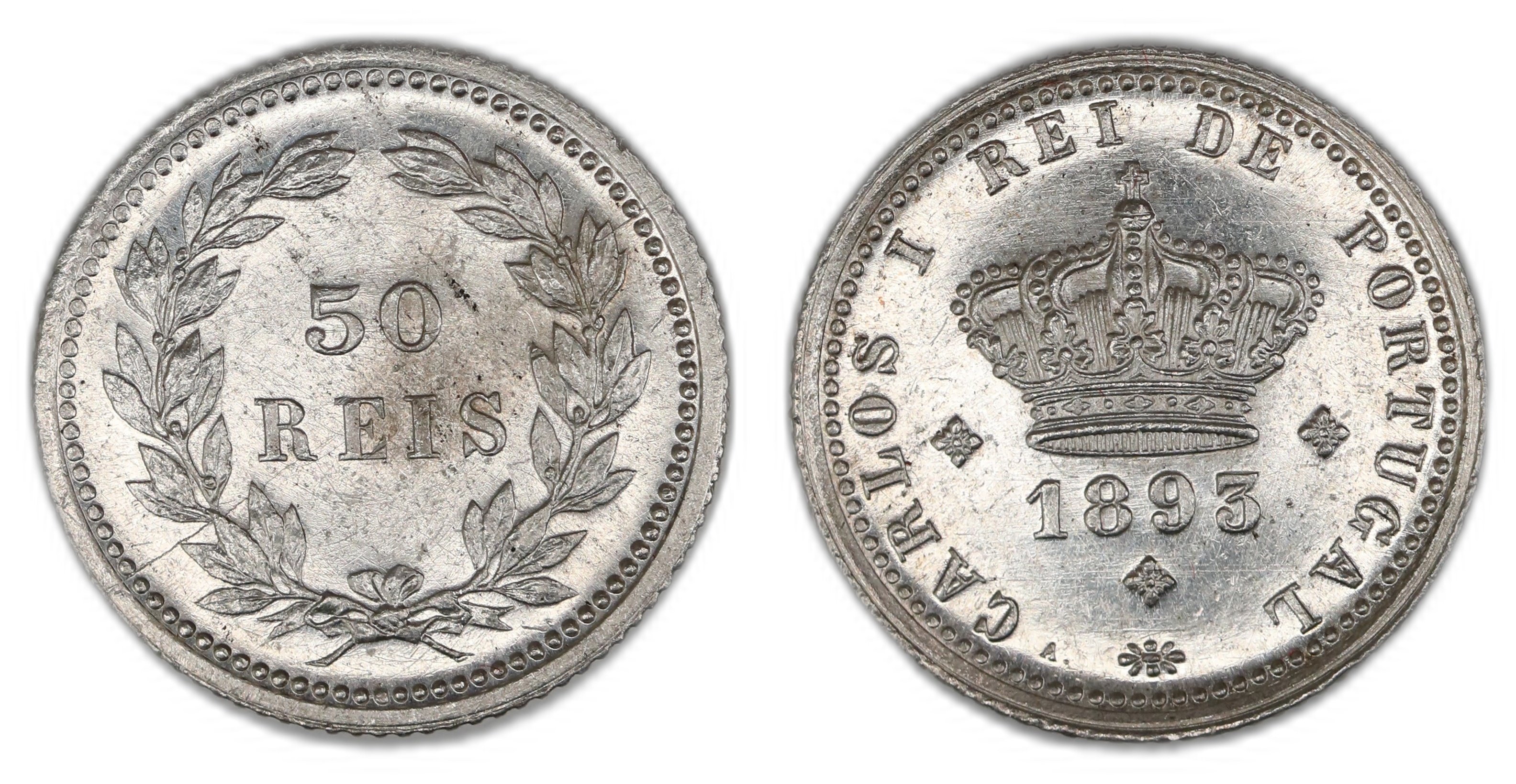 Portugal 50 Reis 1893  Kv: UNC