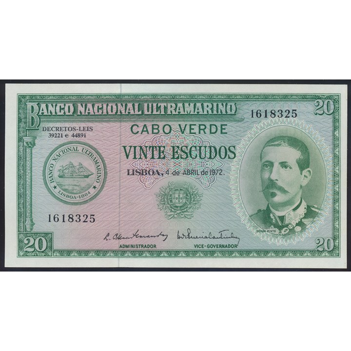 Cape Verde 20 Escudos 1972 Kv 0 (UNC)