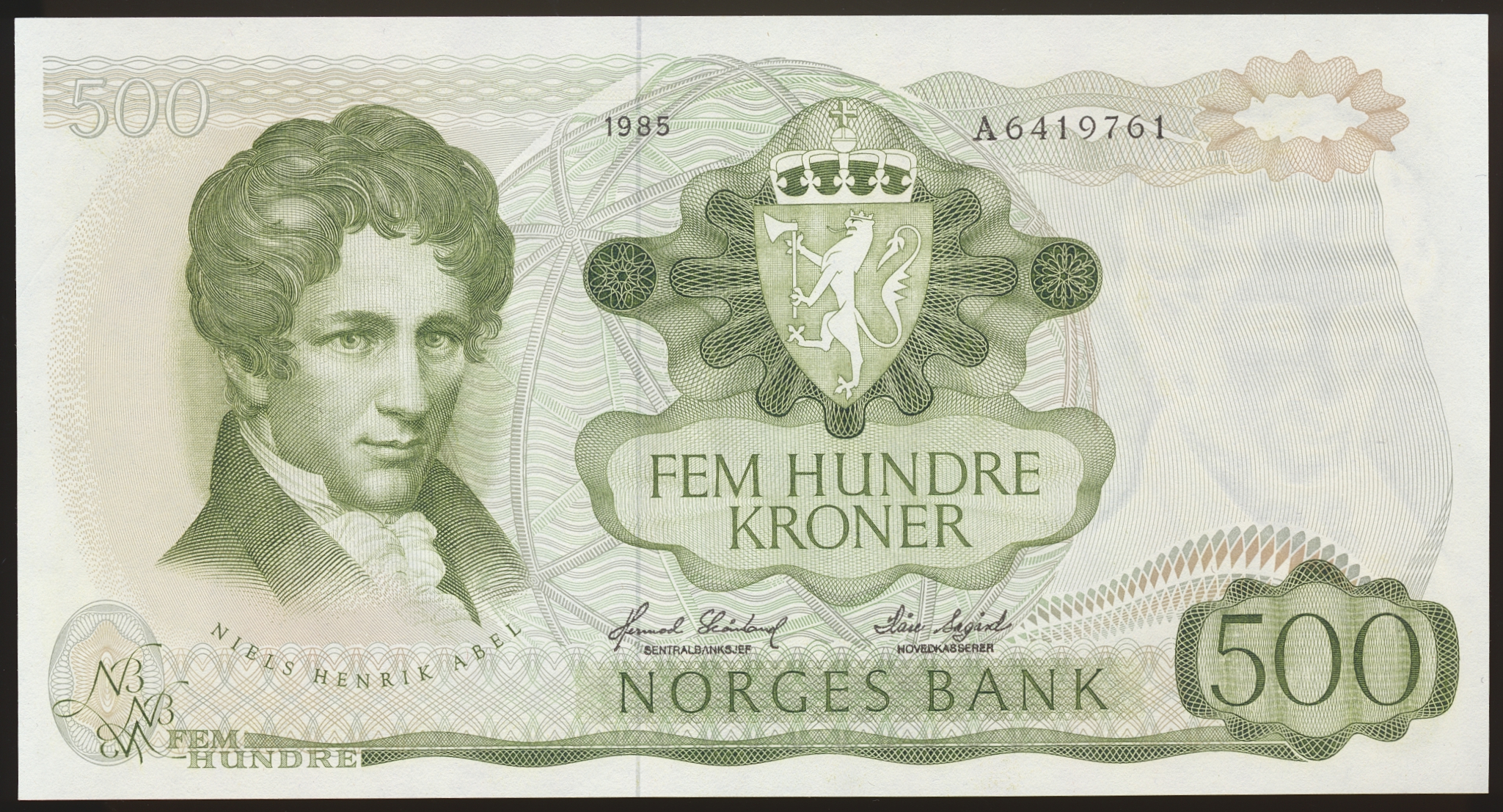 500 Kroner 1985 A Kv 0/01