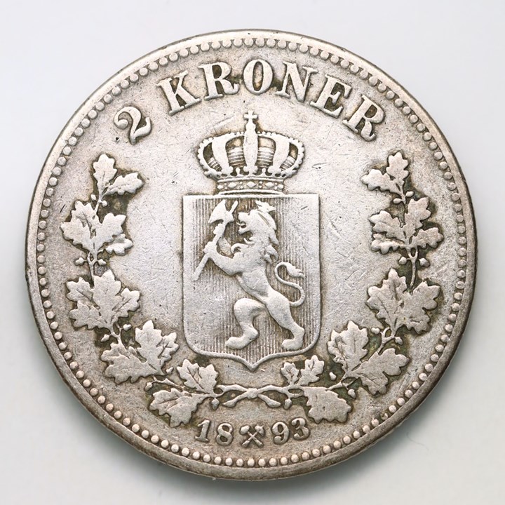 2 Kroner 1893 Kv 1/1-