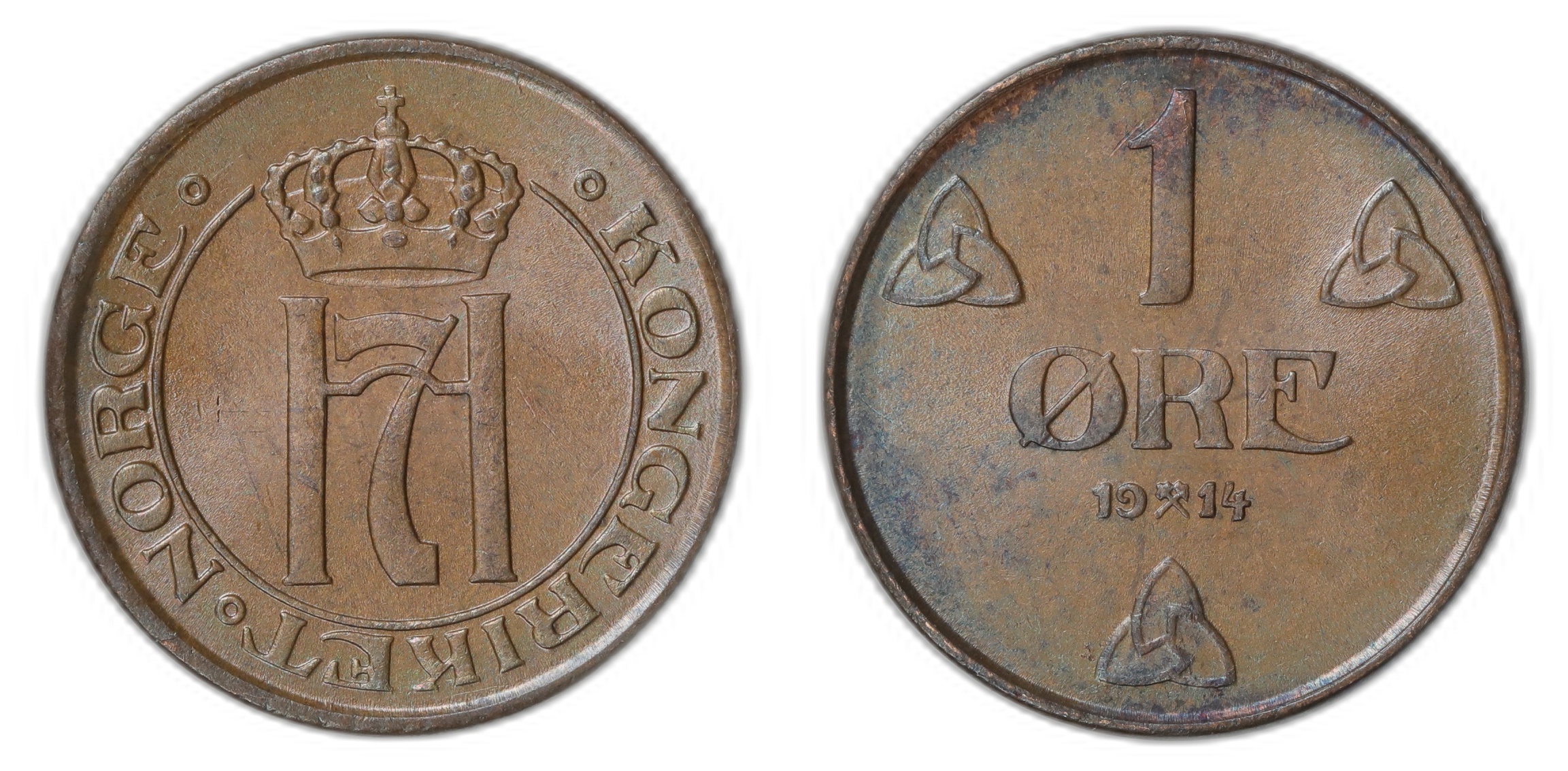 Norge 1 Øre 1914 Kv: 0