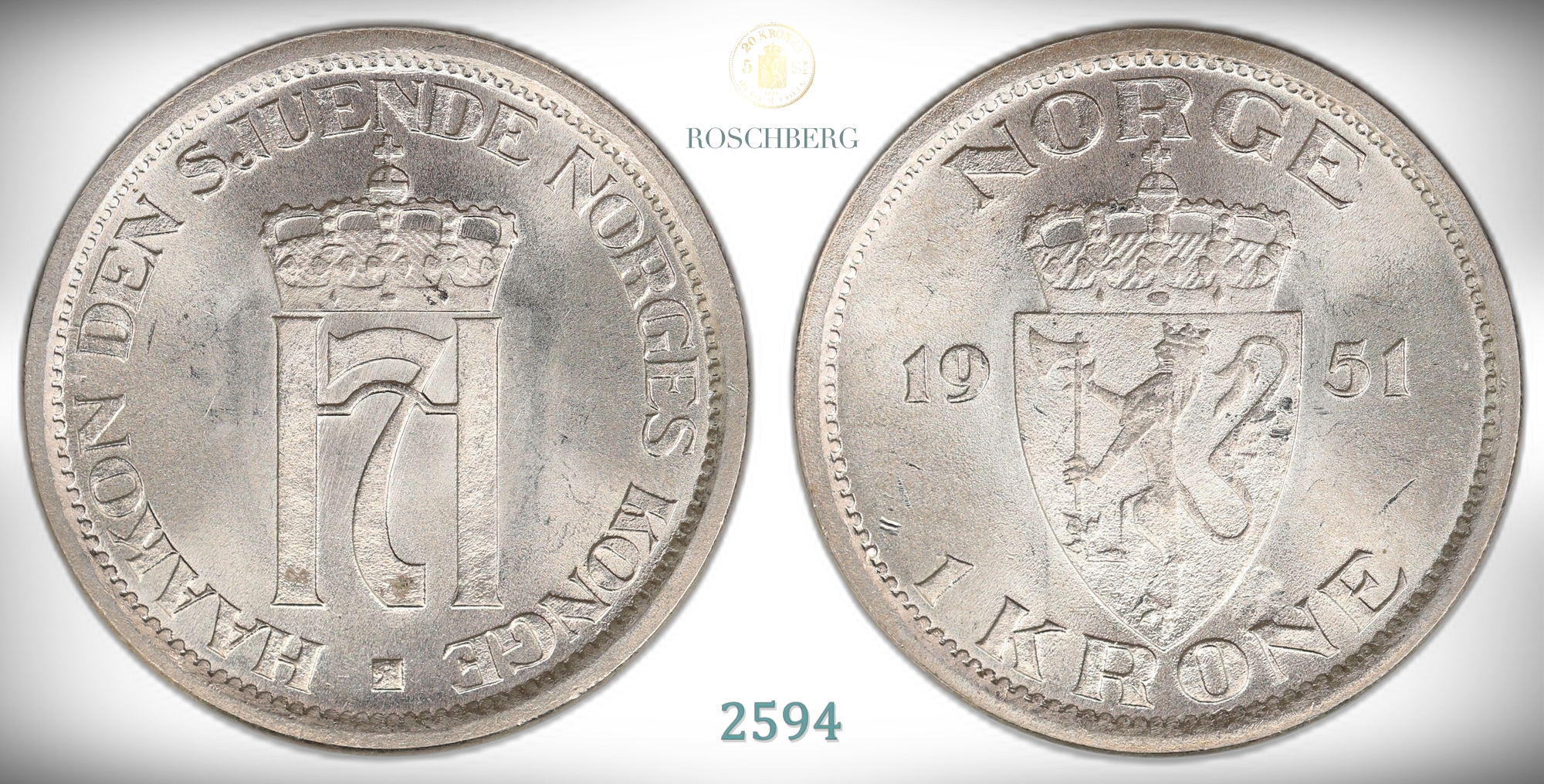Norge 1 Krone 1951  Kv: 0