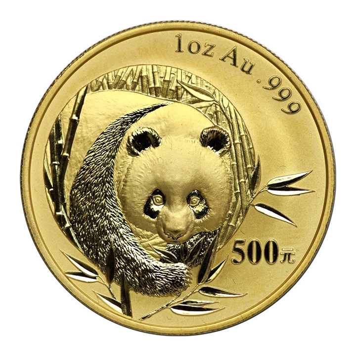 Kina 500 Yuan 2003 Panda 1 Oz 999 Gull