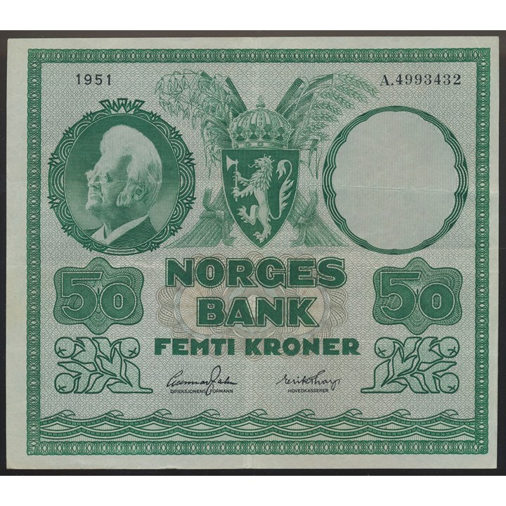 50 Kroner 1951 A Kv 1/1+