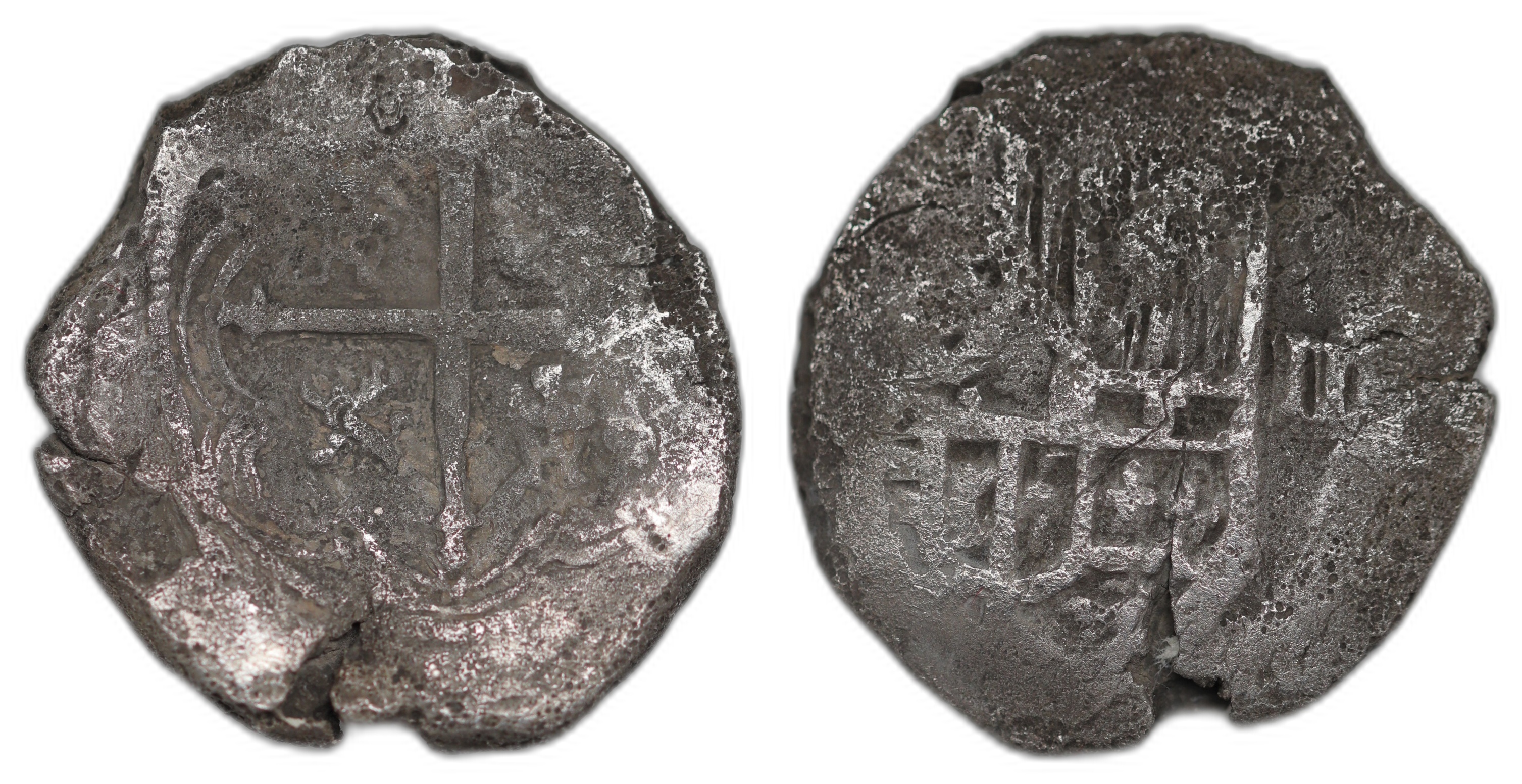 Bolivia 2 Reales Cob 1600's Shipwreck