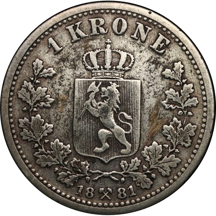 1 Krone 1881 Kv 1