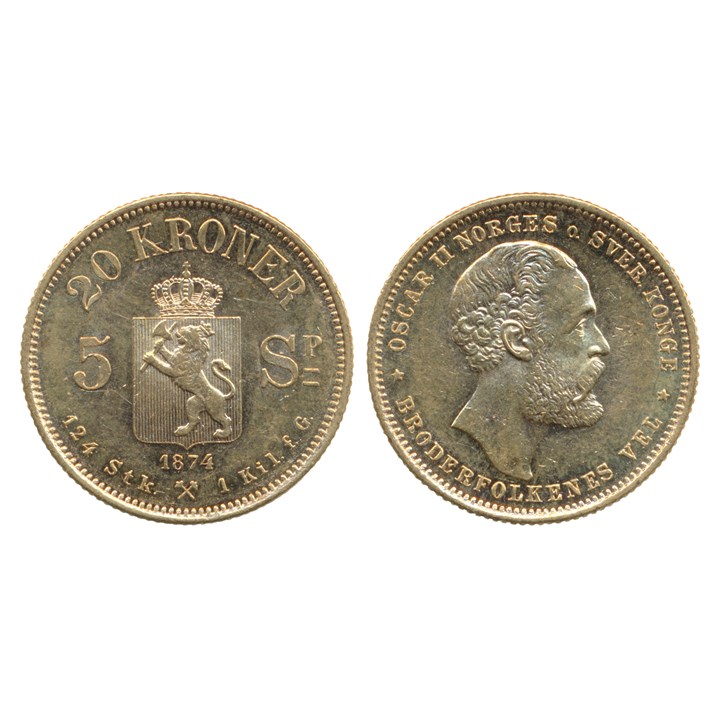 20 Kroner 1874 Kv g01