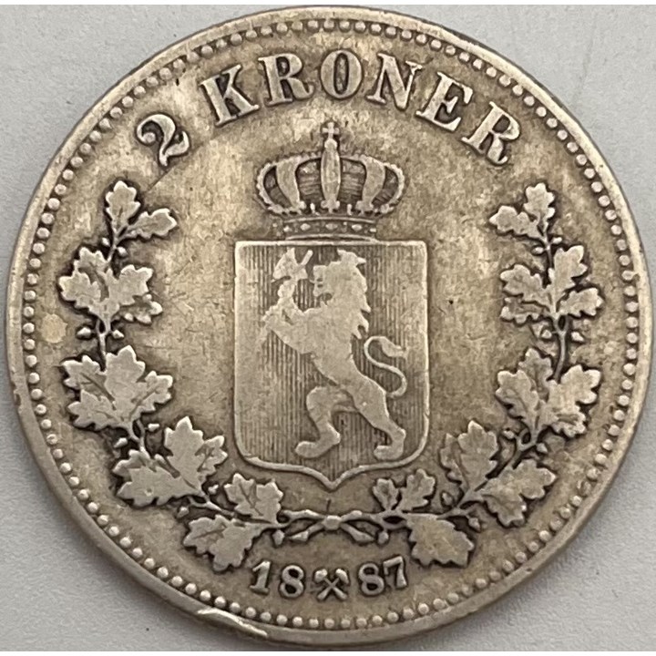 2 Kroner 1887 Kv 1/1-
