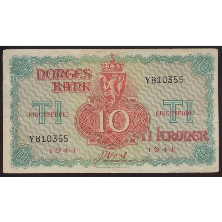 10 Kroner 1944 Y London Kv 1