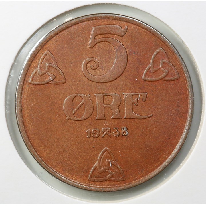 5 Øre 1938 Kv 01