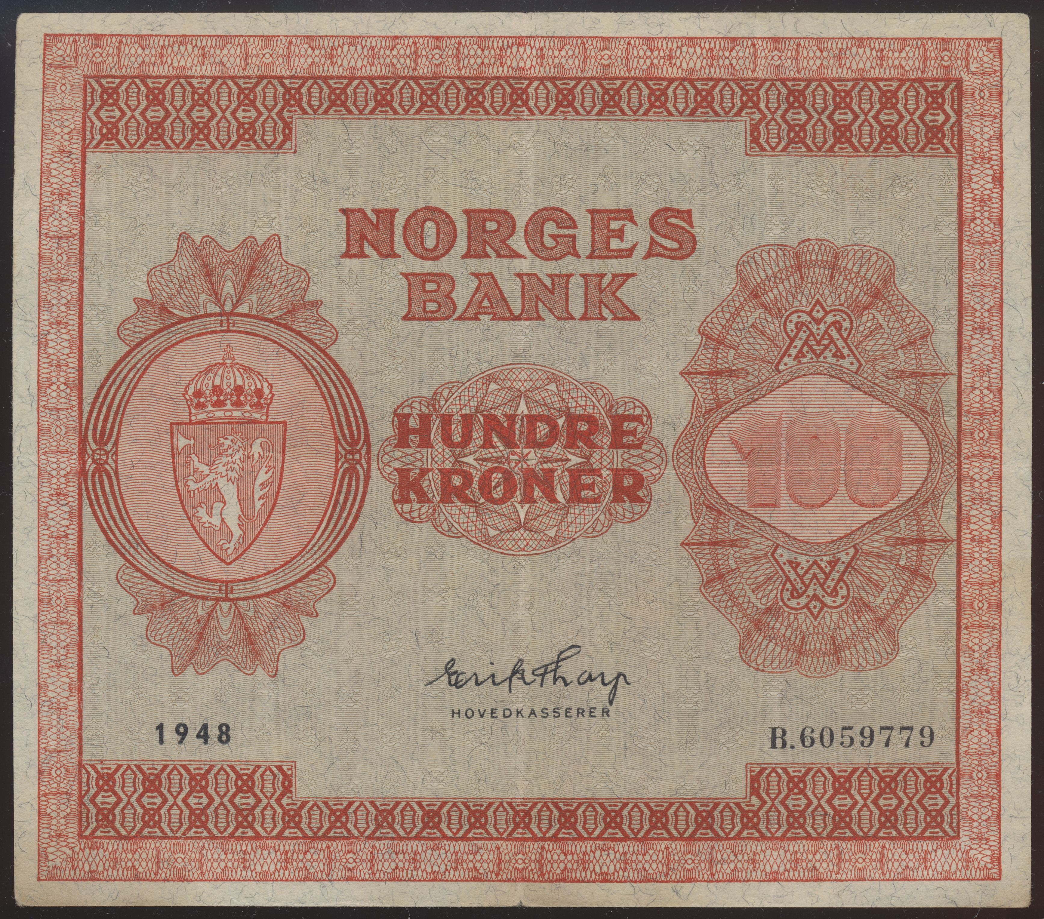 100 Kroner 1948 B Kv 1+