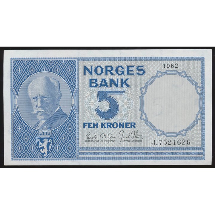 5 Kroner 1962 J Kv 0/01