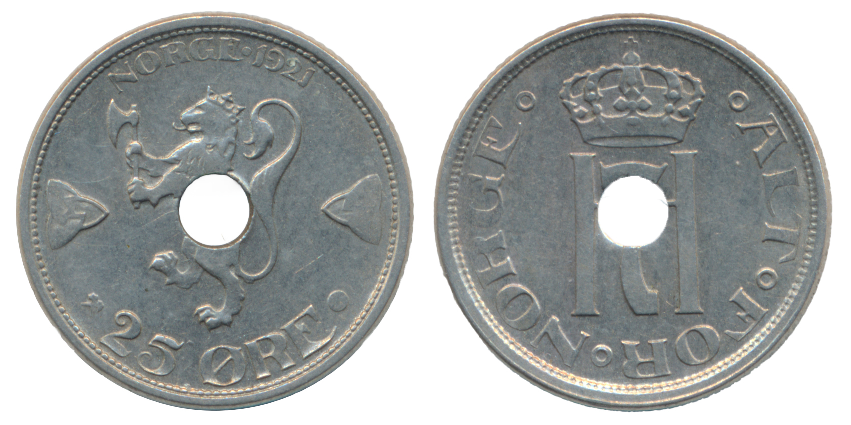 25 Øre 1921 Kv 1+/01