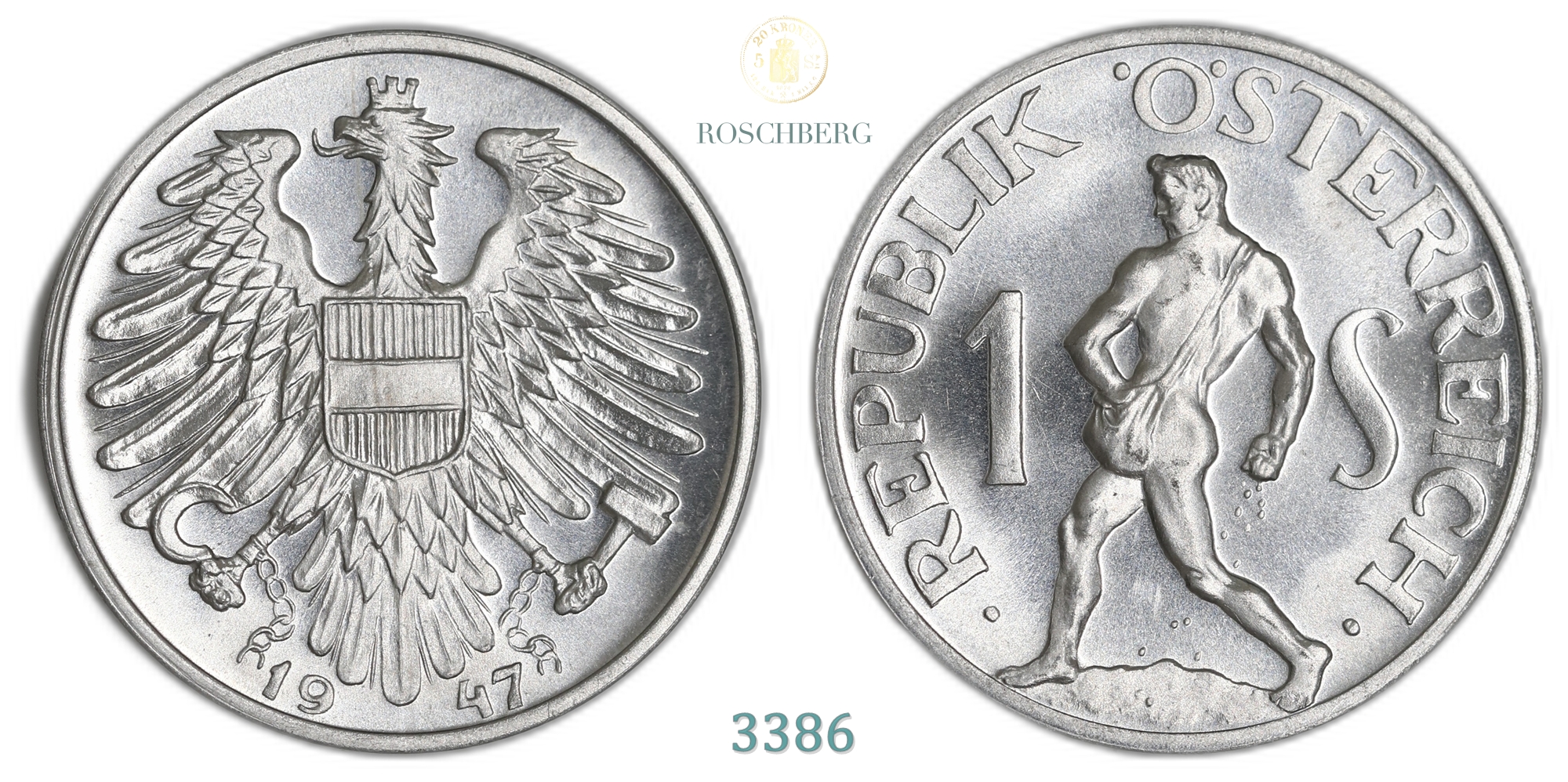 Austria 1 Schilling 1947  Kv: Proof