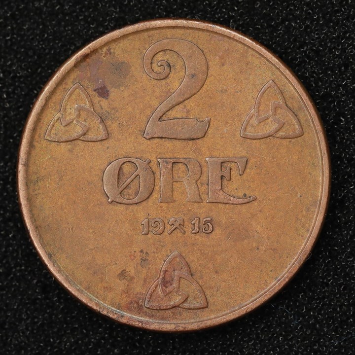 2 Øre 1915 Kv 1+